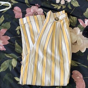 Top shop striped paper bag pants